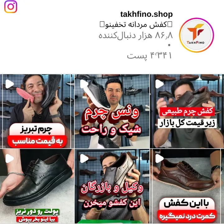 اسکرین‌شات پیج takhfino.shop