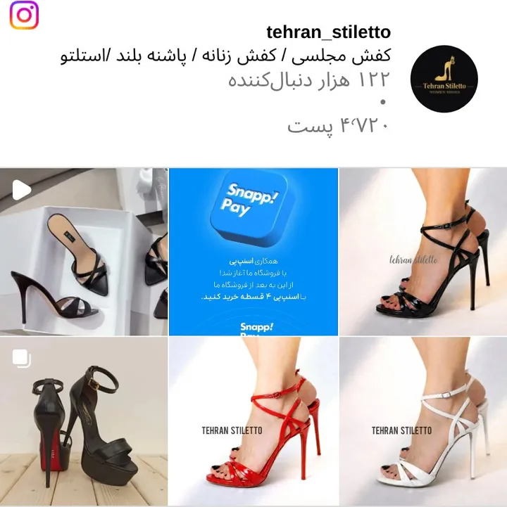 اسکرین‌شات پیج tehran_stiletto