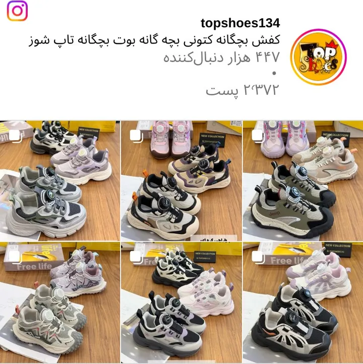 اسکرین‌شات پیج topshoes134