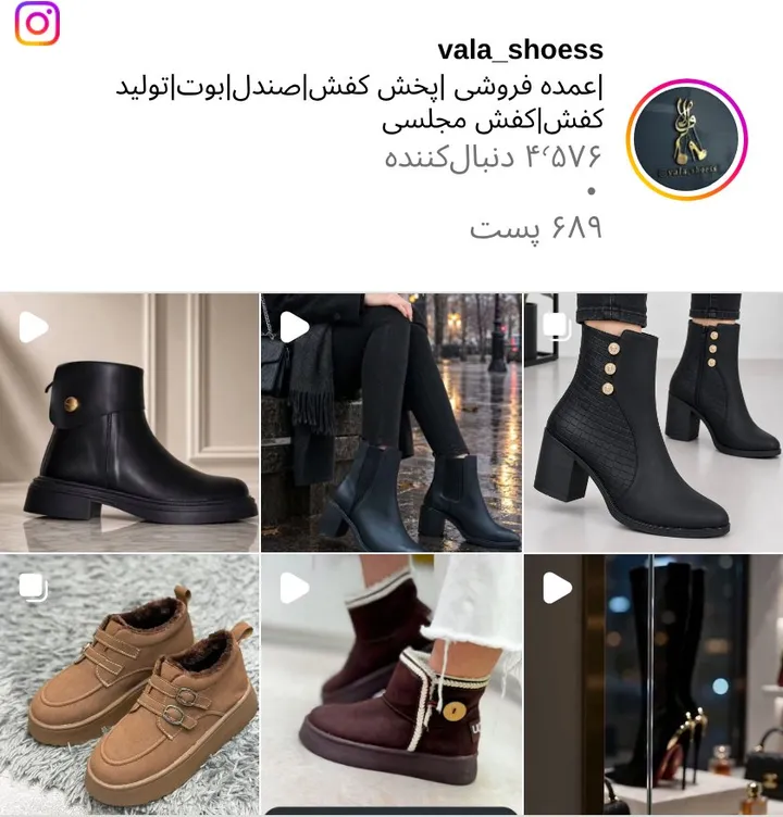 اسکرین‌شات پیج vala_shoess