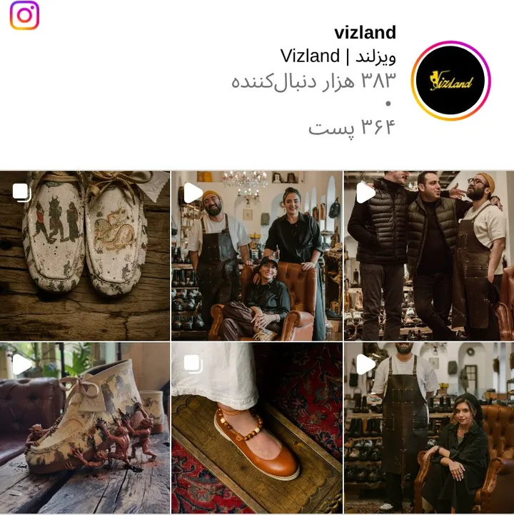 اسکرین‌شات پیج vizland
