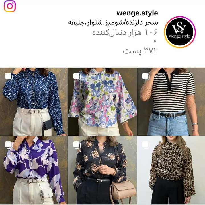 اسکرین‌شات پیج wenge.style