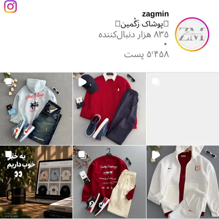 اسکرین‌شات پیج zagmin