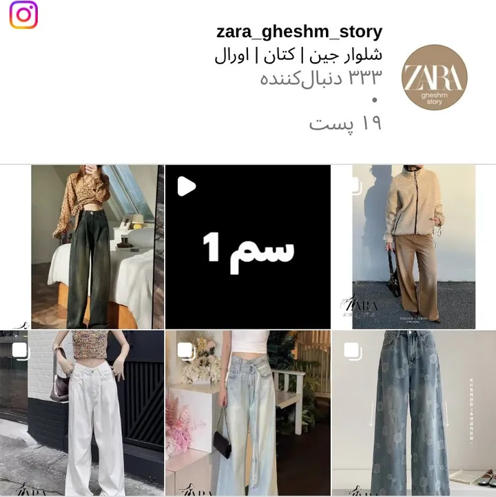 اسکرین‌شات پیج zara_gheshm_story