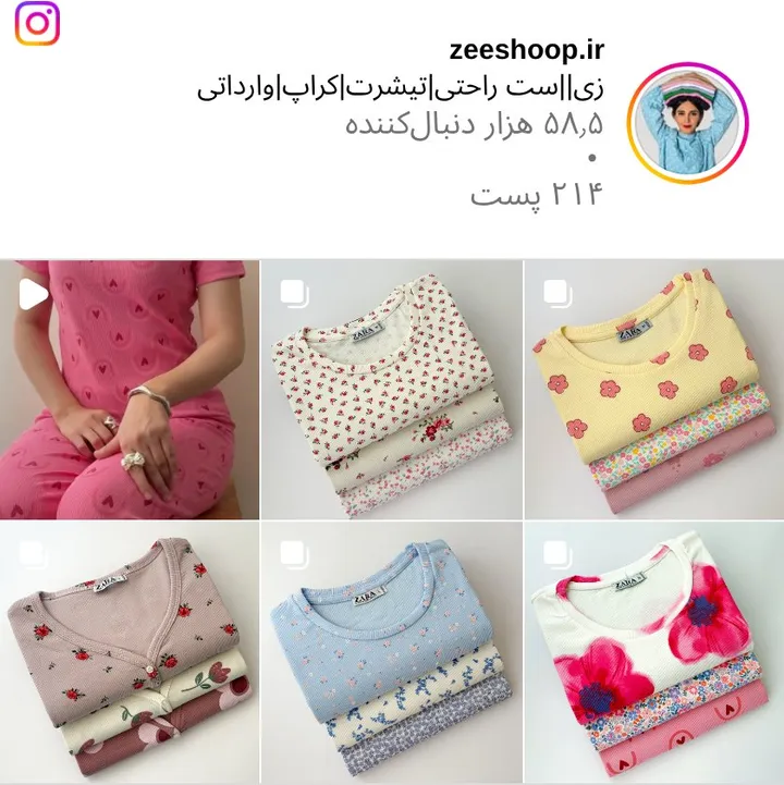 اسکرین‌شات پیج zeeshoop.ir