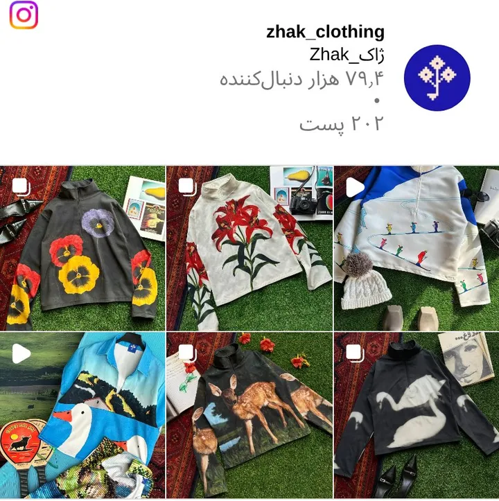 اسکرین‌شات پیج zhak_clothing