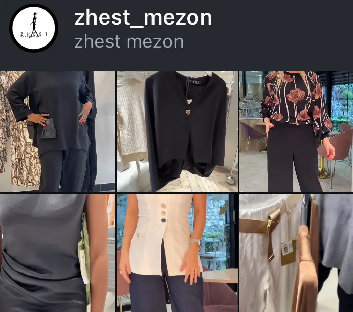اسکرین‌شات پیج zhest_mezon