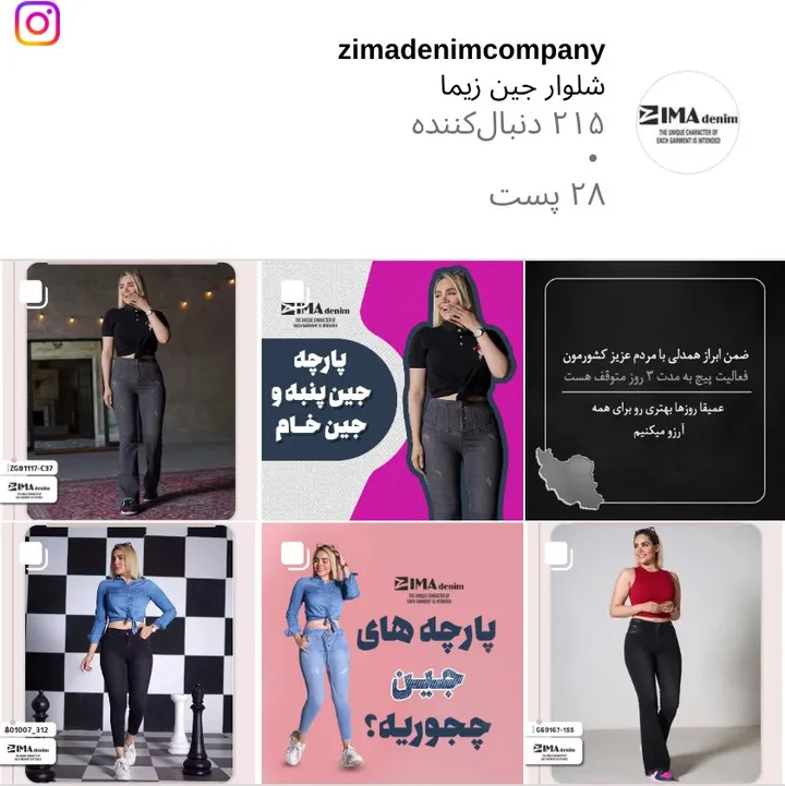 اسکرین‌شات پیج zimadenimcompany