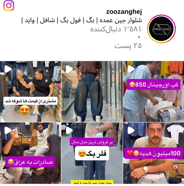 اسکرین‌شات پیج zoozanghej